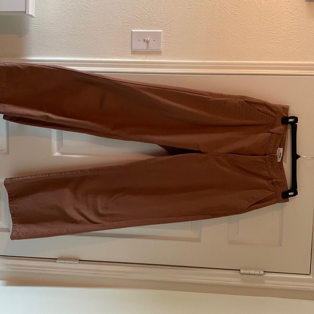 Brown wide leg pants.